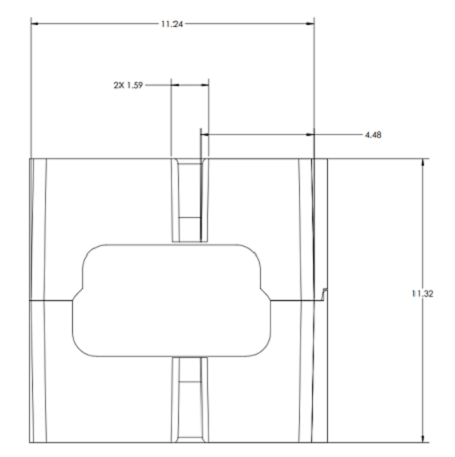 Figure #5 - USB mini-B plug IOX mechanical size.